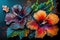 Abstract Digital Oil Painting of Colorful Hibiscus Flowers .AI generated Illustration