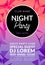 Abstract disco dance night party poster brochure design backgorund. Creaive flyer music show entertainment night club