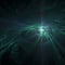 Abstract Distant Star Glowing in Green Bluish Space