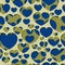 Abstract distributed hearts holes pattern