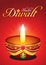Abstract diwali background with raise