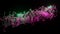 Abstract DNA on black background. Magenta and green DNA molecule. DNA molecules in chromosomes. science, biology