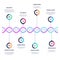 Abstract dna molecule vector business infographic with options