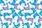 Abstract dolphin seamless pattern