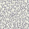 Abstract doodle font seamless pattern