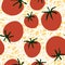 Abstract doodle pasta and tomato seamless restaurants dish pattern for wrapping paper and fabrics and kitchen