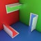 Abstract doors 3d illustration