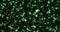 Abstract dot glitter sparkle green binary digital code, computer generated seamless loop abstract motion black background