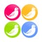 Abstract Dove Bird Color Round Icons