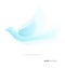 Abstract dove on white background