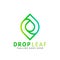 Abstract Drop Leaf Gradient Logos Design Vector Illustration Template