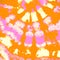Abstract Dye. Hippie Swirl Patterns. Orange Batik