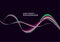 Abstract dynamic waves background with colorful line design