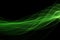 Abstract Eco fresh green smoke flame helix isolated on black background. Spring healthy illustration overlay