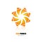 Abstract eco sun power energy design concept logo symbol icon corporate identity design