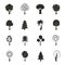 Abstract ecology growth icons set