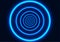 Abstract effect design circle blue color tone neon style for background pattern