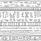 Abstract egyptian black white tribal vector repeat seamless border pattern. Illustration contains hand drawn egypt