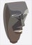 Abstract Egyptian pharaoh mask illustration totem pole flat low poly African tribal