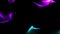 Abstract electronic plasma on black background. Animation. Multicolored plasma flows move in smooth waves on black