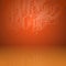 Abstract electronics orange background with circuit board texture