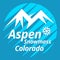 Abstract emblem with the Aspen - Snowmass, Colorado