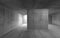 Abstract empty dark concrete interior. 3d render