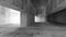 Abstract empty gray concrete interior