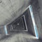 Abstract empty gray concrete interior, 3d render