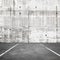 Abstract empty parking interior background with road marking