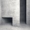 Abstract empty square concrete interior 3 d