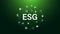 Abstract ESG with icon concept sustainable corporate development Environment, Social, and Governance on a modern