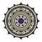 Abstract ethnic colored mandala ornamental pattern. Unique oriental style hand drawn design elements