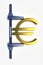 Abstract euro golden sign