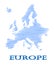 Abstract Europe silhouette.