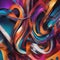 Abstract expression of music through vibrant colors and dynamic shapes inspired by different genres4