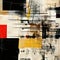 Abstract Expressionism Collage: Intricate Layers On Black Background