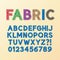 Abstract Fabric Font and Numbers