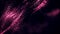 Abstract fairytale background and texture, pink and magenta tones.Thousand small glowing particles flying  black background