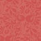 Abstract fantasy coral color floral motif