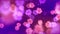 Abstract Fantasy Purple Red Orange Blurry Focus Flying Blooming Flower Shape Particles With Stars Light Background