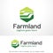 Abstract Farmland Logo Template Design Vector, Emblem, Design Concept, Creative Symbol, Icon