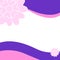 Abstract feminine colors banner with flowers