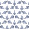 Abstract festive Christmas snowflake pattern on blue background