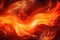 Abstract fiery background with swirling orange and red flames, perfect for dynamic and energetic design themes or