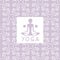 Abstract Figure Violet Yoga Studio Design Card