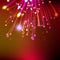 Abstract firework at red space background