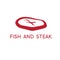 Abstract fish and steak restaurant vector design
