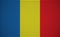 Abstract flag of Romania made of circles. Romanian flag designed with colored dots giving it a modern and futuristic abstract look
