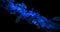 Abstract Flake Shapes Floating and Pulsating in Blue on Black Background 4k Video Animation.